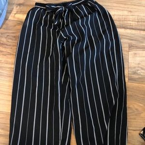 black striped pants
